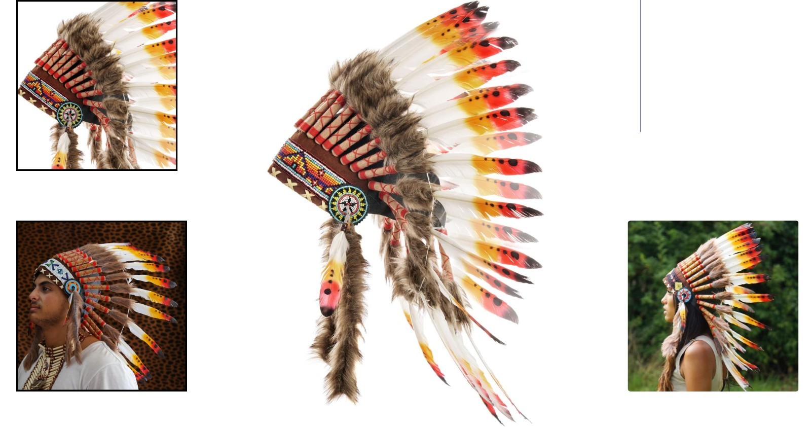 Adjustable Feather Headdress| Handcrafted Festival Accessory | Choose Your Color