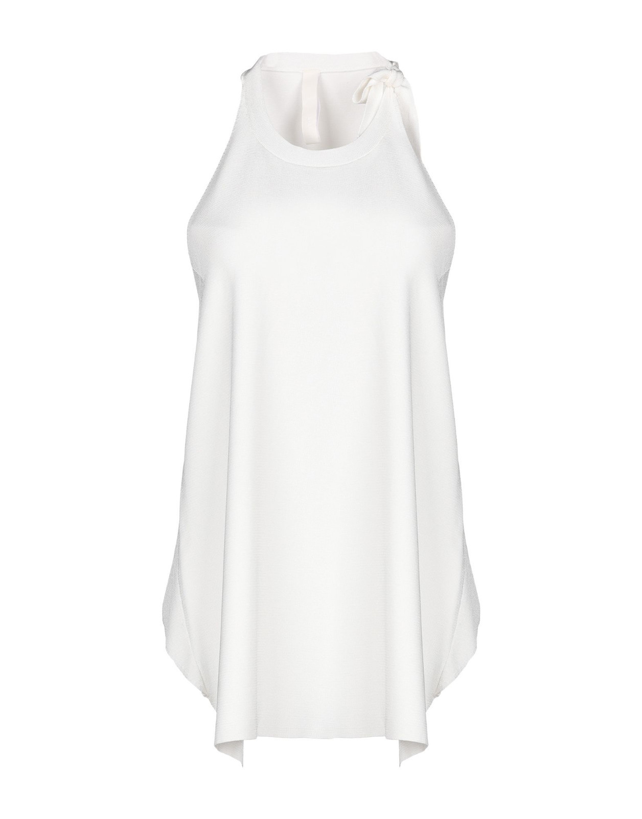 $435 Dion Lee Ladies Shoulder Tie Loop Knit Tank Viscose-Nylon Ivory size 8