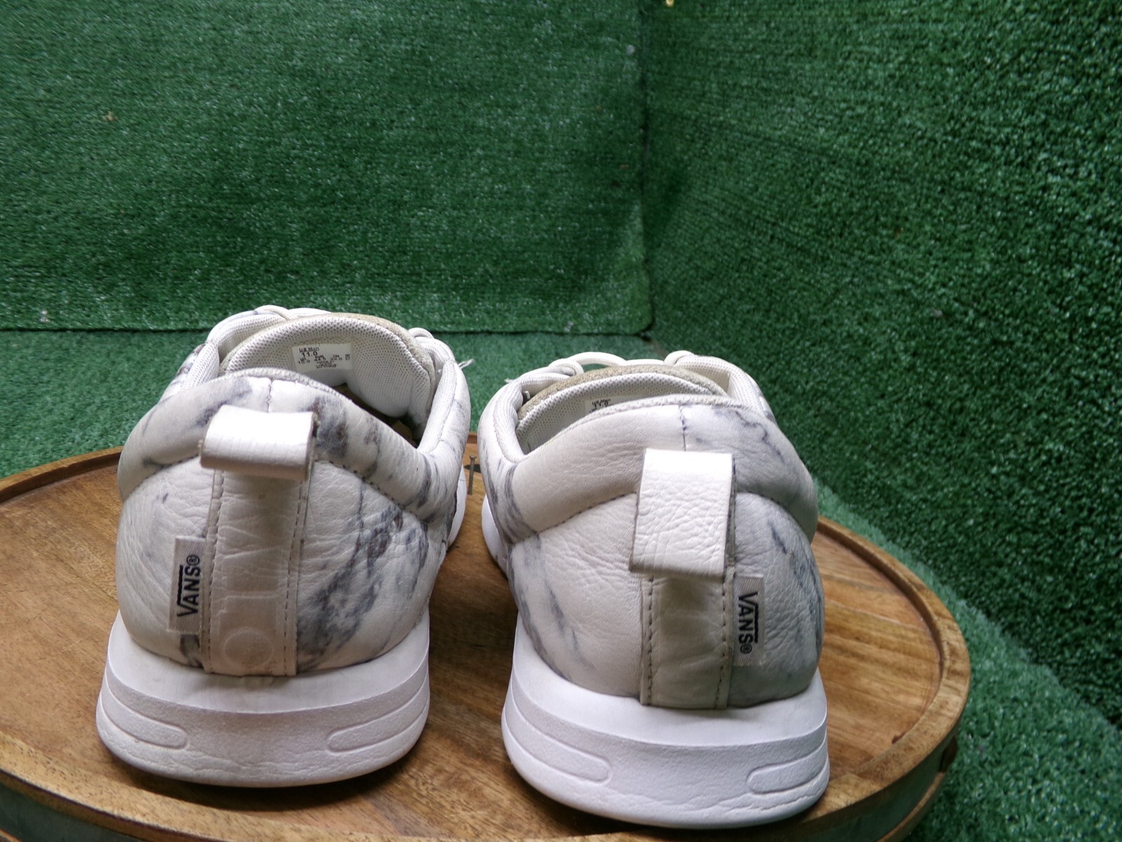 Vans Mens Tesella Grigio White Marble Woven Skate Shoes Sneakers Size 11 US