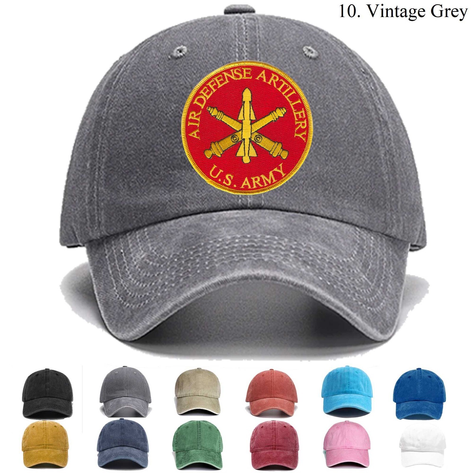 Embroidered Hat Air Defense Artillery, Veteran Cap, Trucker Hat, Baseball Cap