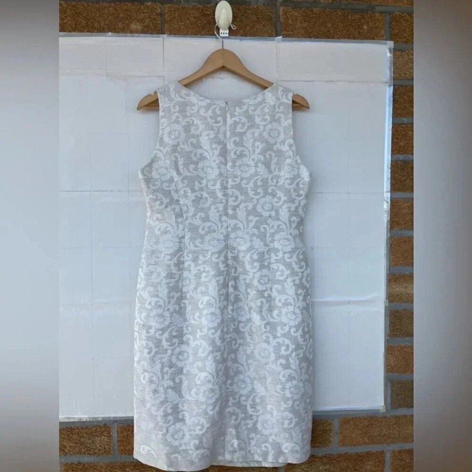 ESCADA KLEID JACQUARD SLEEVELESS SHIFT DRESS 42/14