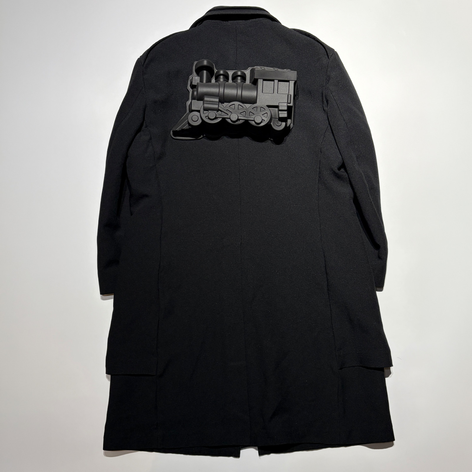 RARE COMME des GARCONS HOMME PLUS 2017AW Locomotive Toy Layered Coat Black L