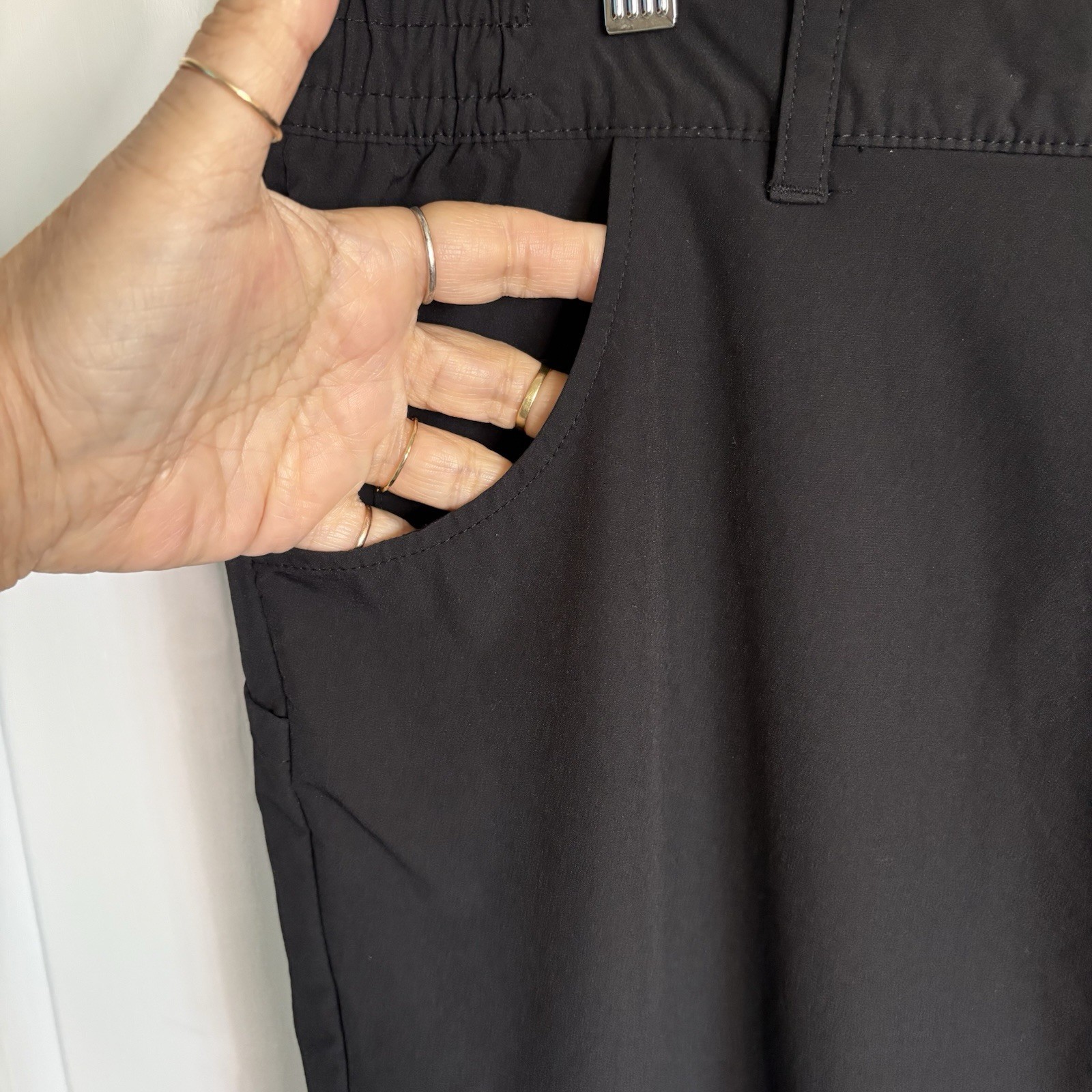 Apricoat Black Polyamide Elasthane Stretch Pants Straight Size 38 Adventure