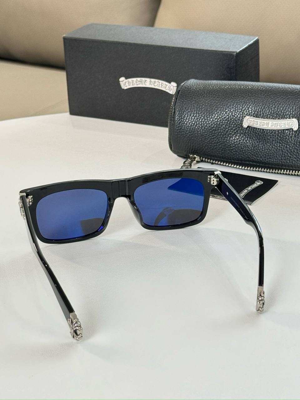 Sunglasses Philipp Plein Men’s Black Square Gray Lenses Luxury Designer New