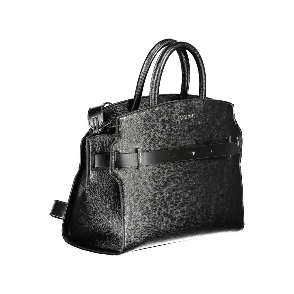 Calvin Klein Nero Polyurethane Women Handbag 100% Authentic – CA-38172