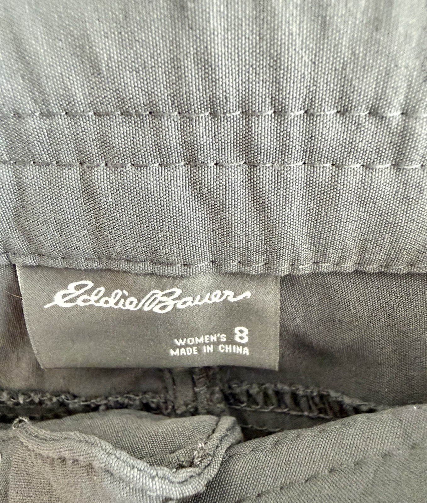 Eddie Bauer Hiking Capri Pants Size 8 Gray Stretch Outdoor Trail Quick Dry