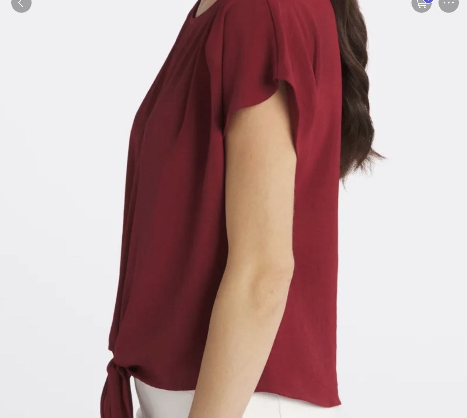 Beacon tie in front blouse from stitch fix Women’s XL Top Burgundy