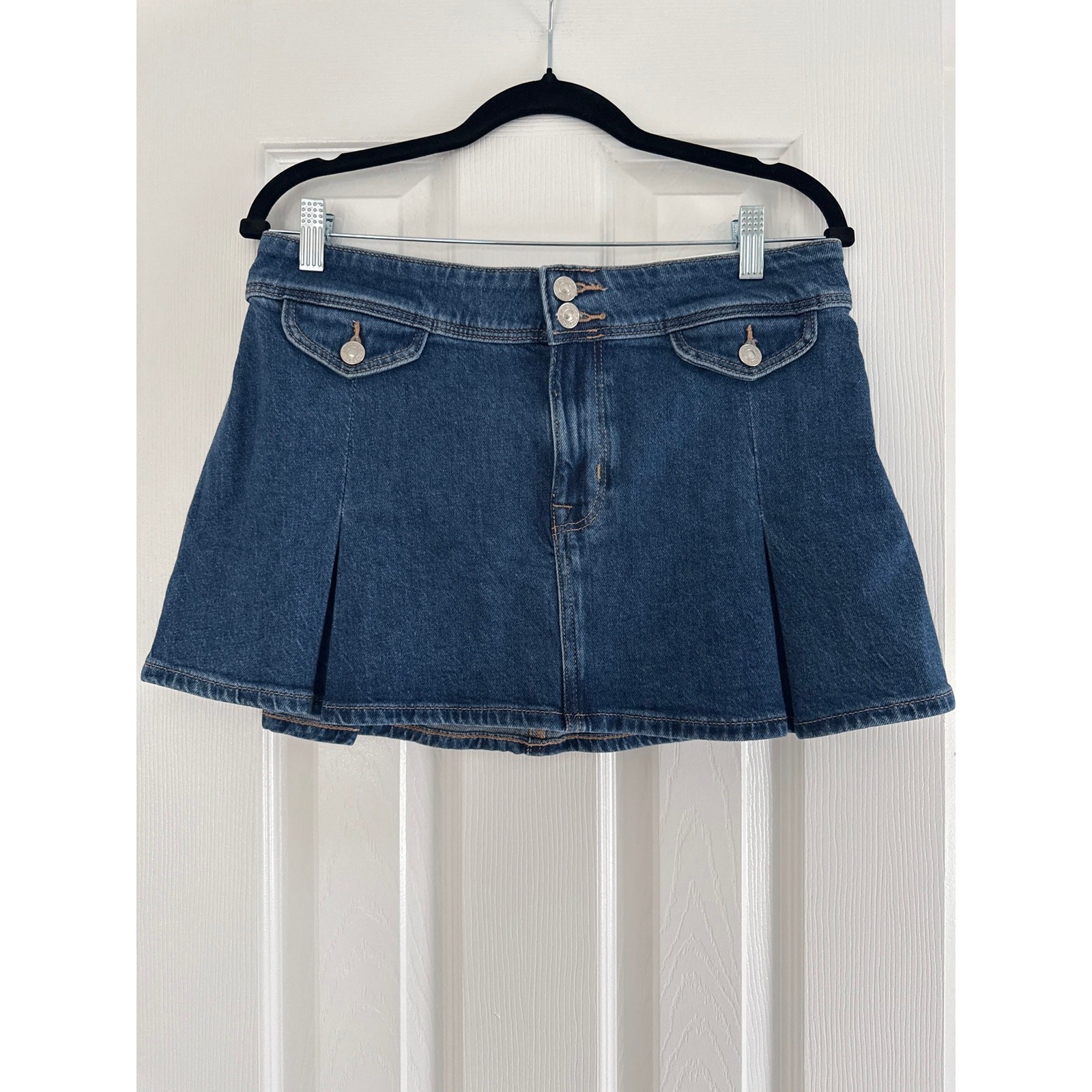 NWT American Eagle Denim Skort Size 4 | Y2K Pleated Mini Skirt Shorts
