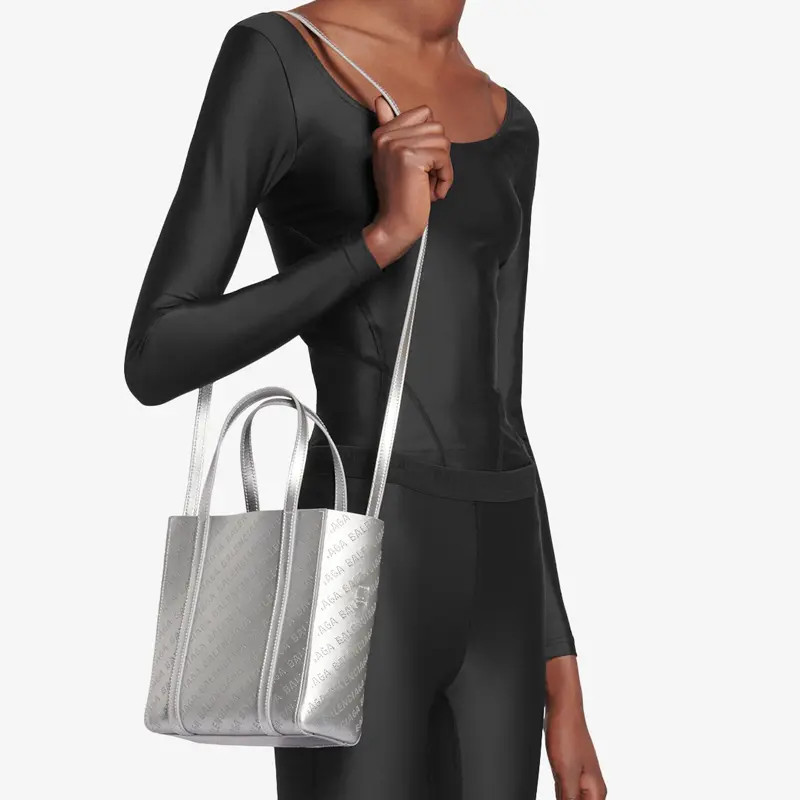 Balenciaga Everyday Slogan Print Tote Bag Handbag Women’s 7.4×3.7×8.6 in