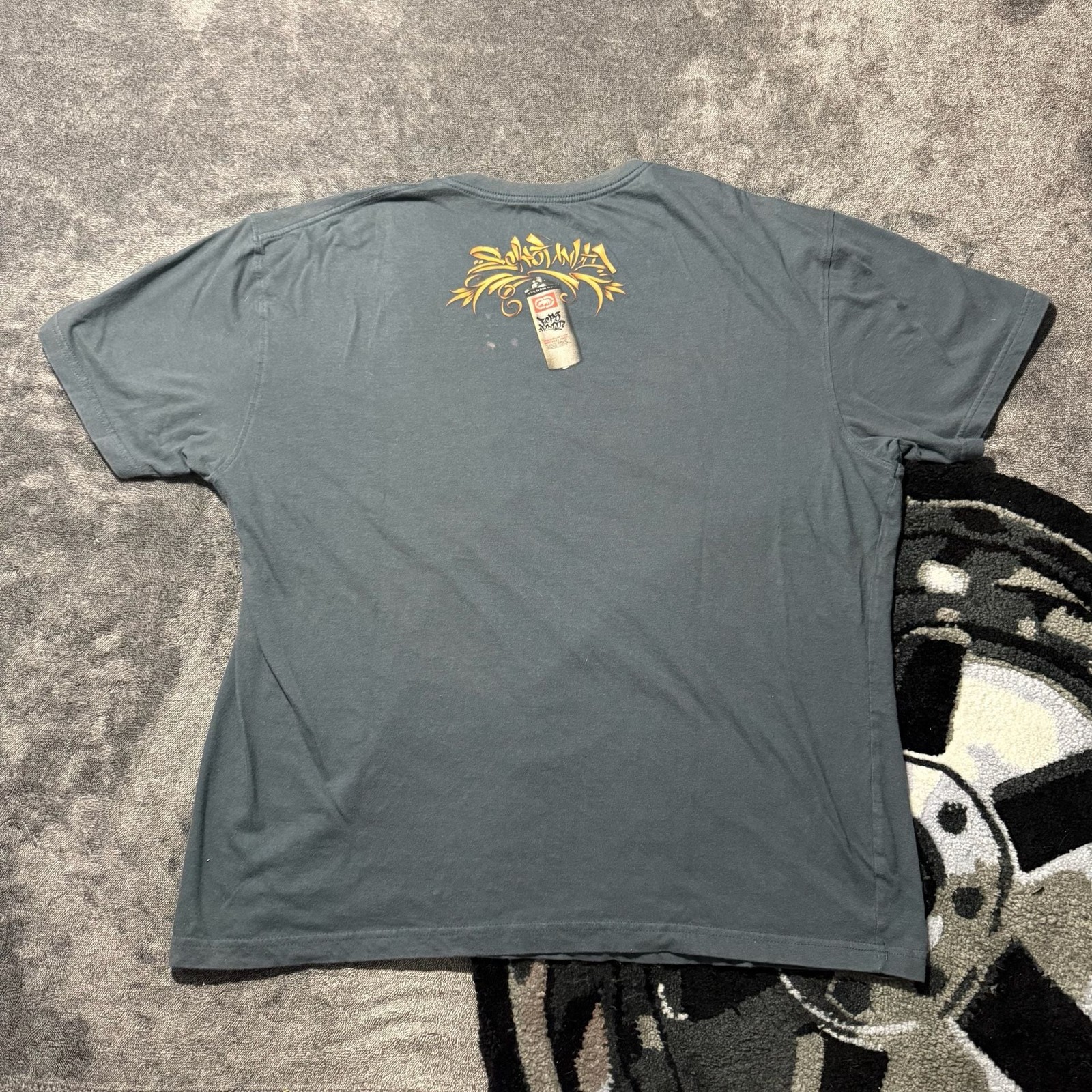 Ecko Unltd. Spray Paint Graffiti Graphic T-Shirt Charcoal Grey