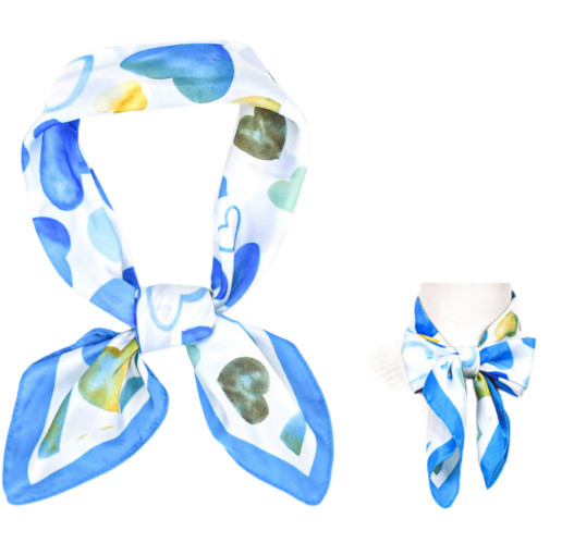 Square Scarf Soft Imitation Silk Elegant Twill Weave Smooth Comfortable Feel