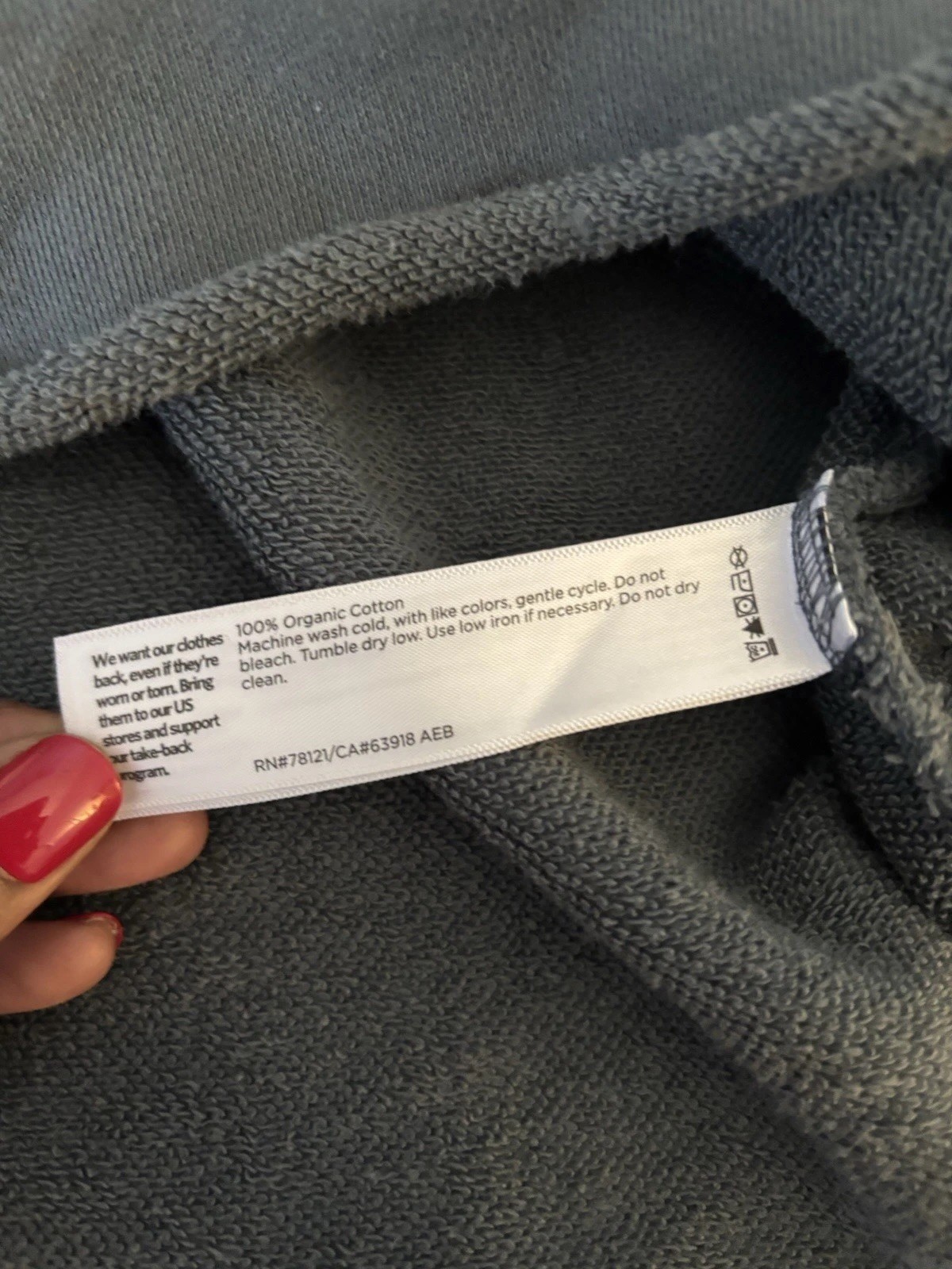 Eileen Fisher Women’s Green Raw Edge Boxy Sweatshirt Organic Cotton XL Lagenlook