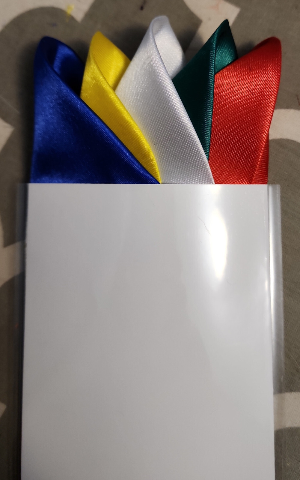 PRE-FOLDED SATIN POCKET SQUARES MULTI COLOR