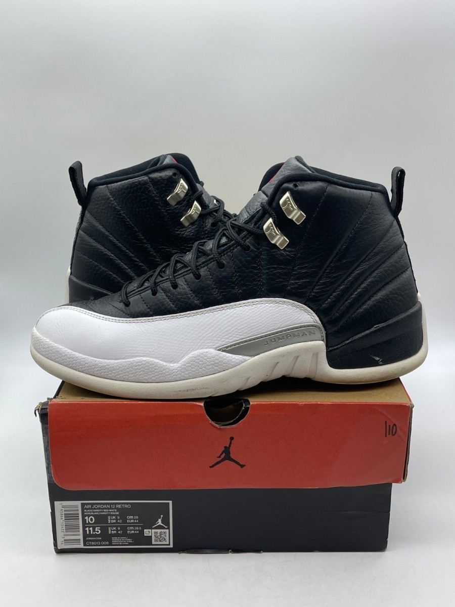 Jordan 12 Retro Playoffs (2022) 10 (Moderately Worn Pre-Ow Size 10 (Damaged Box)