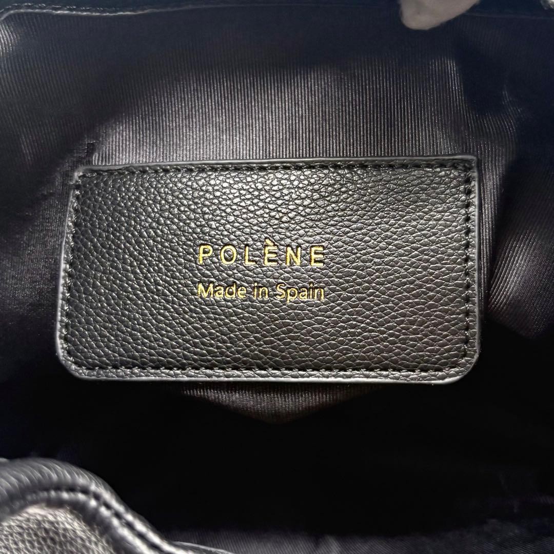 Excellent condition POLENE Beri 2way Shoulder Bag Leather Chain Black from Japan