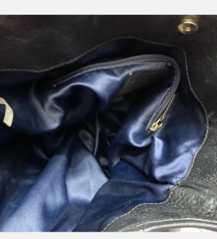 Coach Black Leather Phoebe Triple Compartment Bag