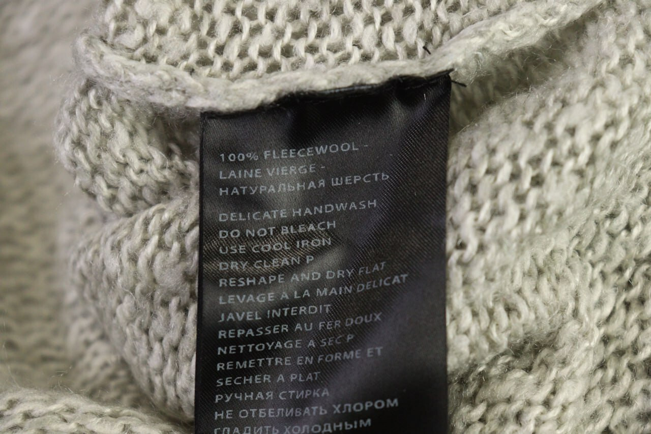 Ann Demeulemeester Ivory Turtle Neck Wool Knit Sweater Size L