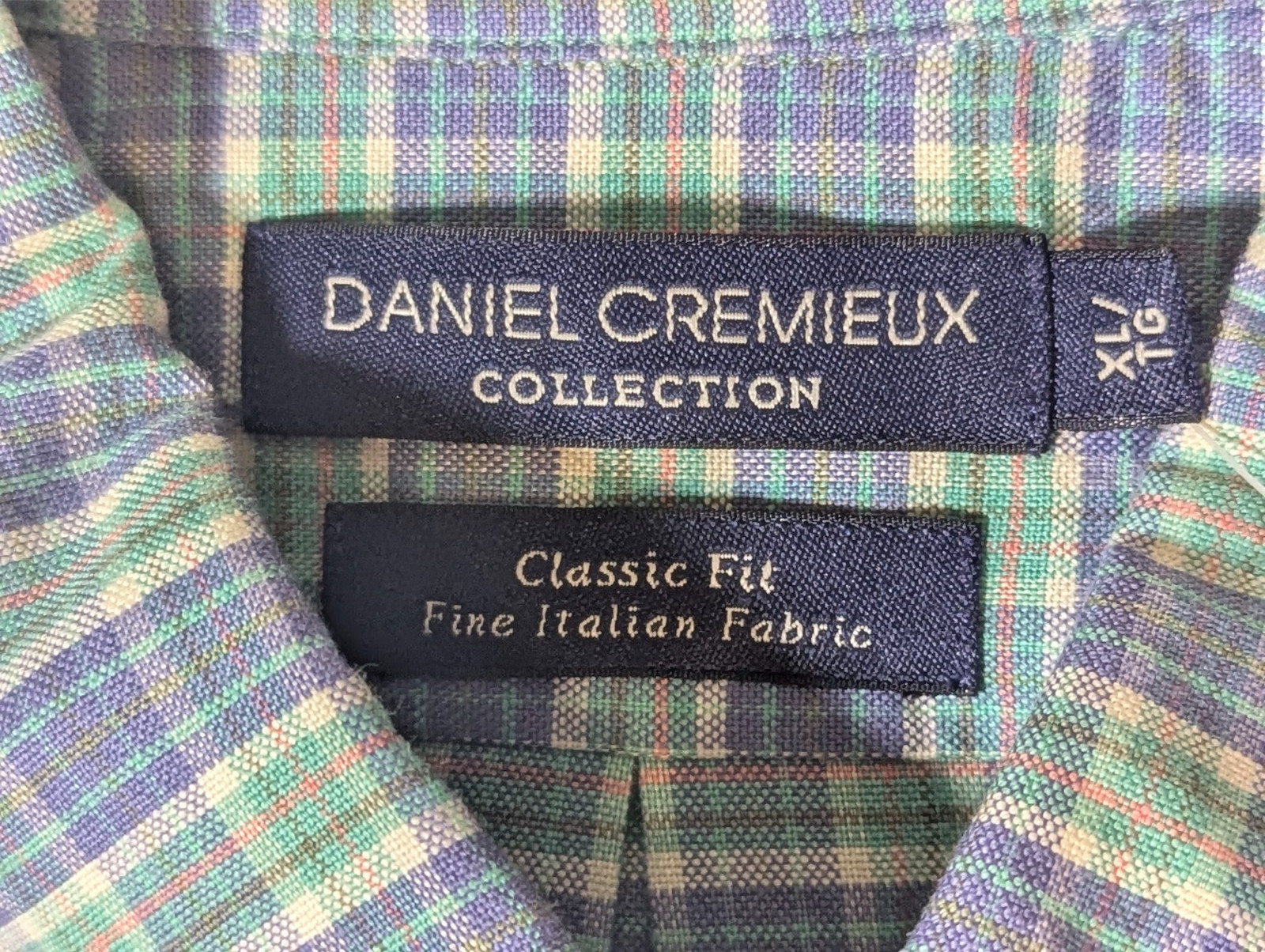 NWT Daniel Cremieux Collection Men’s Shirt XL Classic Fit S/Sleeve Creme De Mint