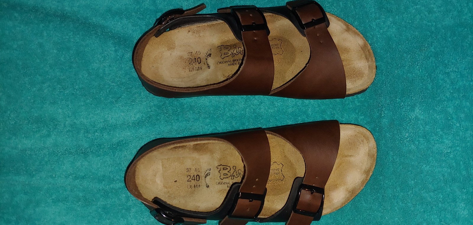Birkenstocks Birkis Black & Brown 3 (with Heel) Strap Sandals W6 M4 EU37