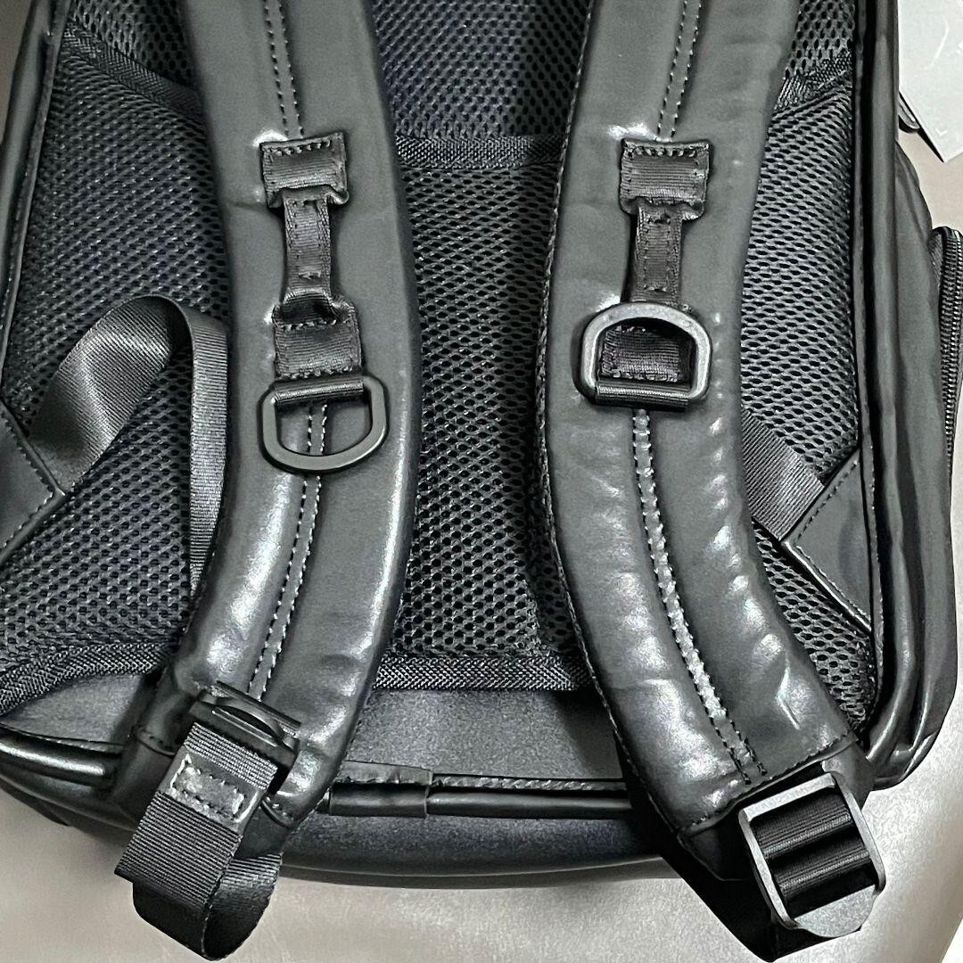 TUMI ALPHA3 Flap pack Backpack ALL Leather Black Medium Outlet Products