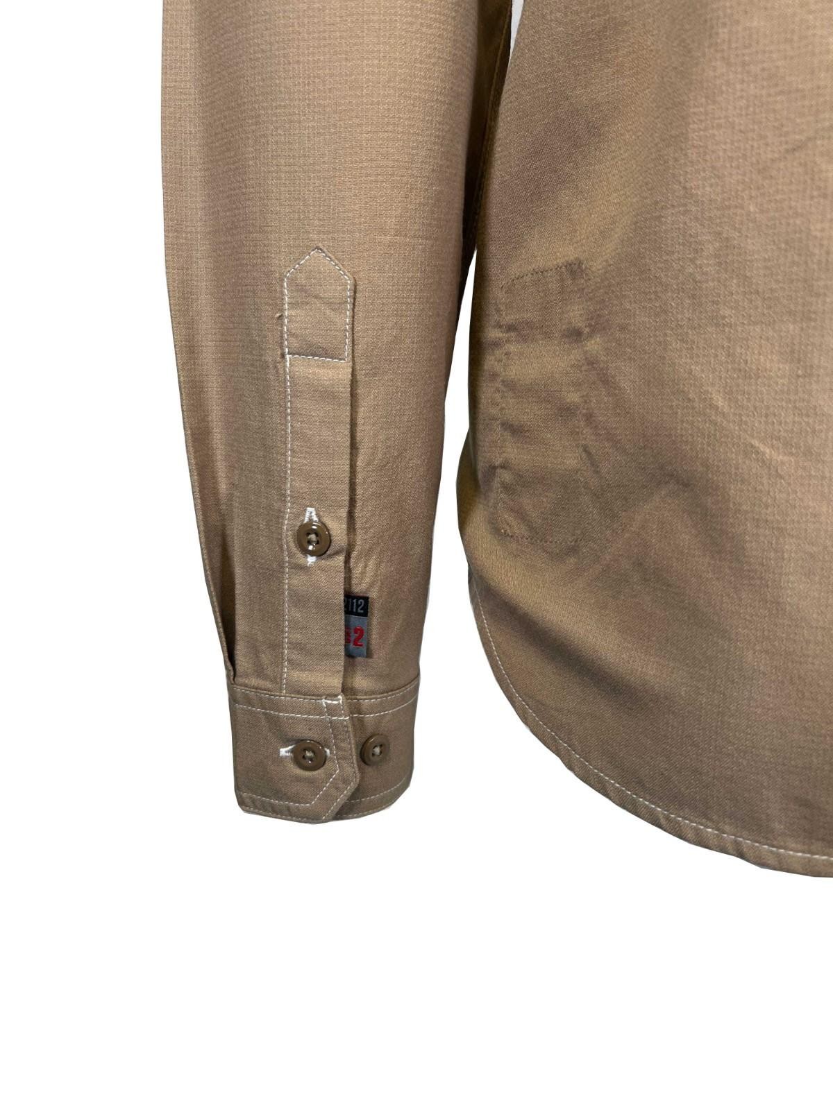 Carhartt FR Men’s Dark Khaki Shirt Flame Resistant Long Sleeve Lightweight (S04)