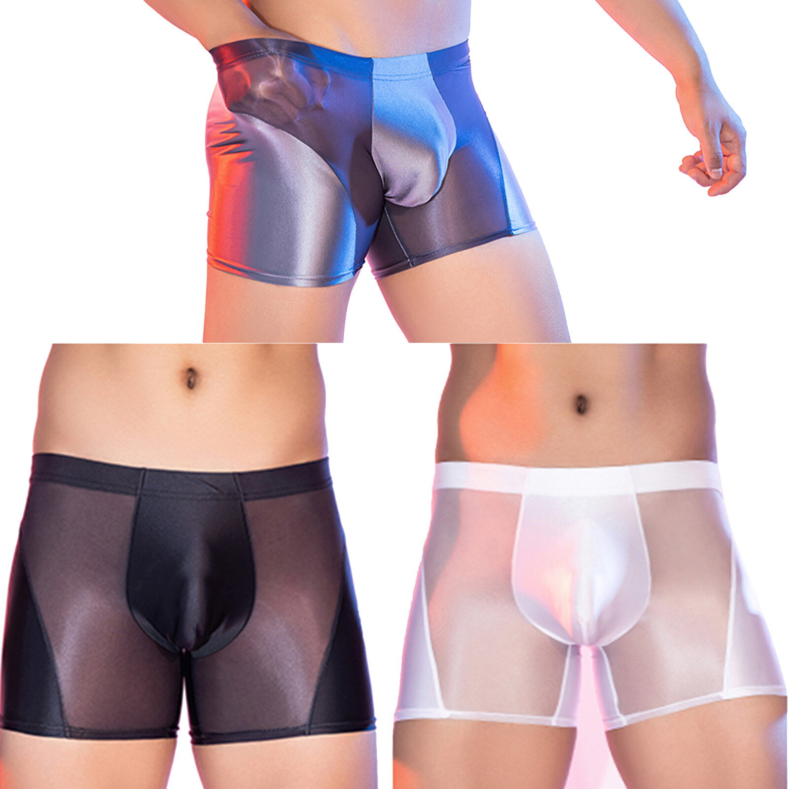 Men’s Underwear Beach Underpants Trim Briefs Middle Waist Thongs Patchwork Club