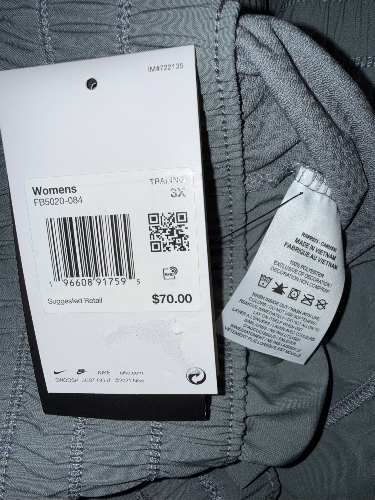 Nike Dri-FIT High-Waisted Pants Smoke Grey – Plus Size 3X