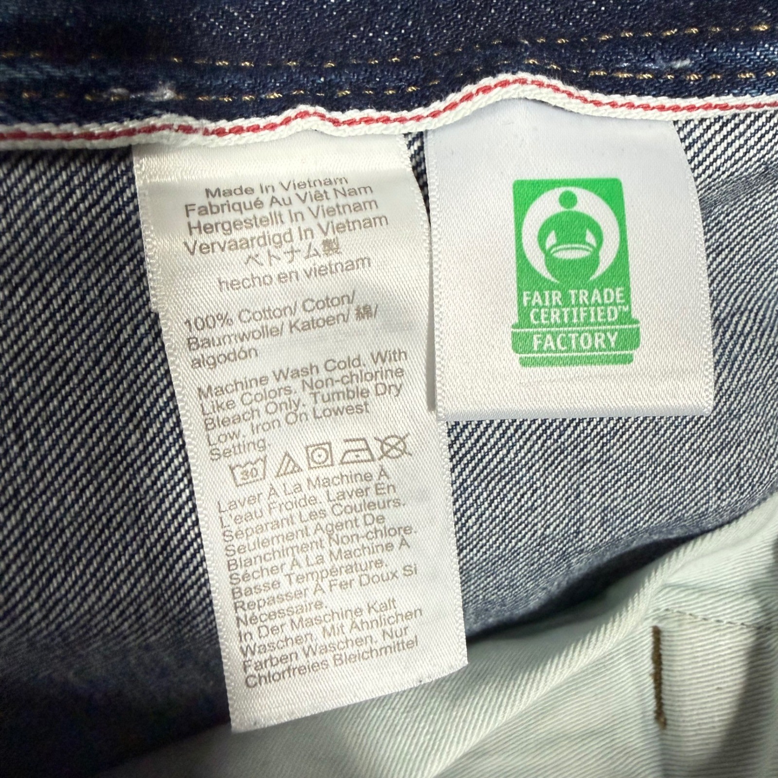 Wallace & Barnes Creased Slant Pocket Japanese Selvedge Denim Jeans Mens 30×31