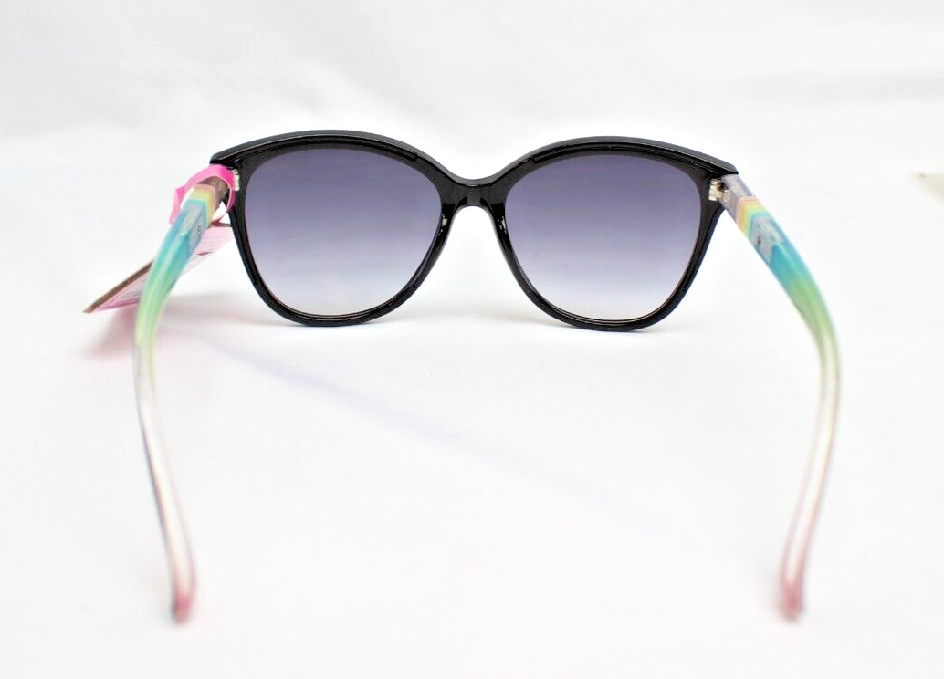 Betsey Johnson Black Rainbow Butterfly Sunglasses 100%UV Protection 60873LVB009