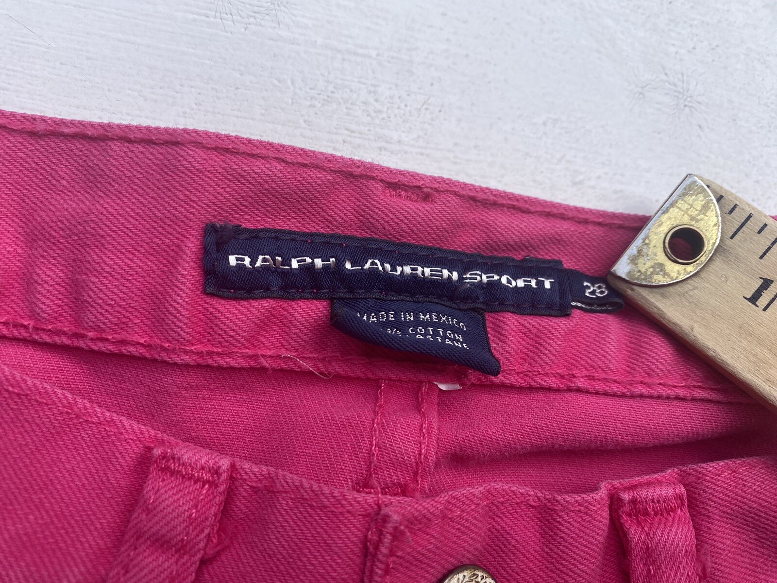 Women’s Ralph Lauren Sport Cotton Blend Pink Jeans 28 Waist 32 X 31