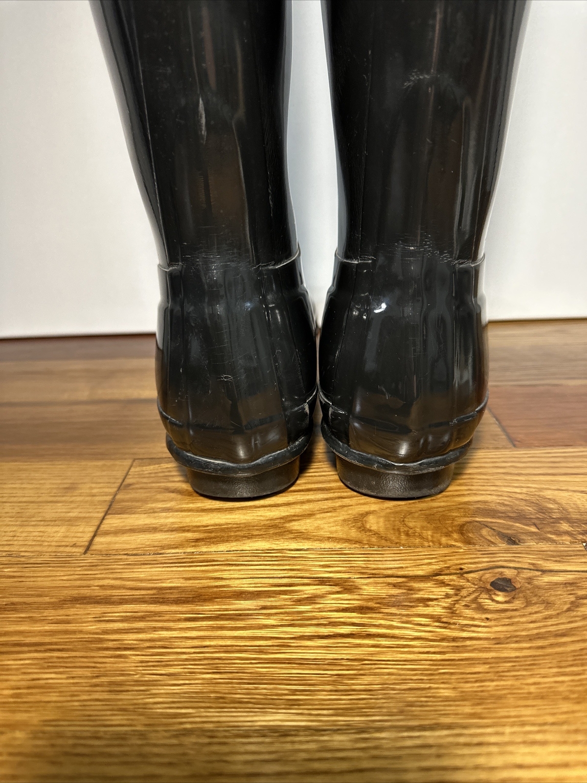 Hunter Original Women’s Black Adjustable Gloss Rain Boots 22in, Black, US Size 8