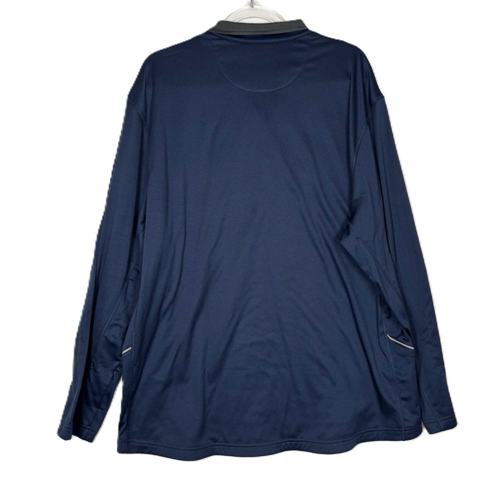 UltraClub Cool & Dry Men’s 1/4 Zip Pullover Performance Golf Jacket XL Navy UPF