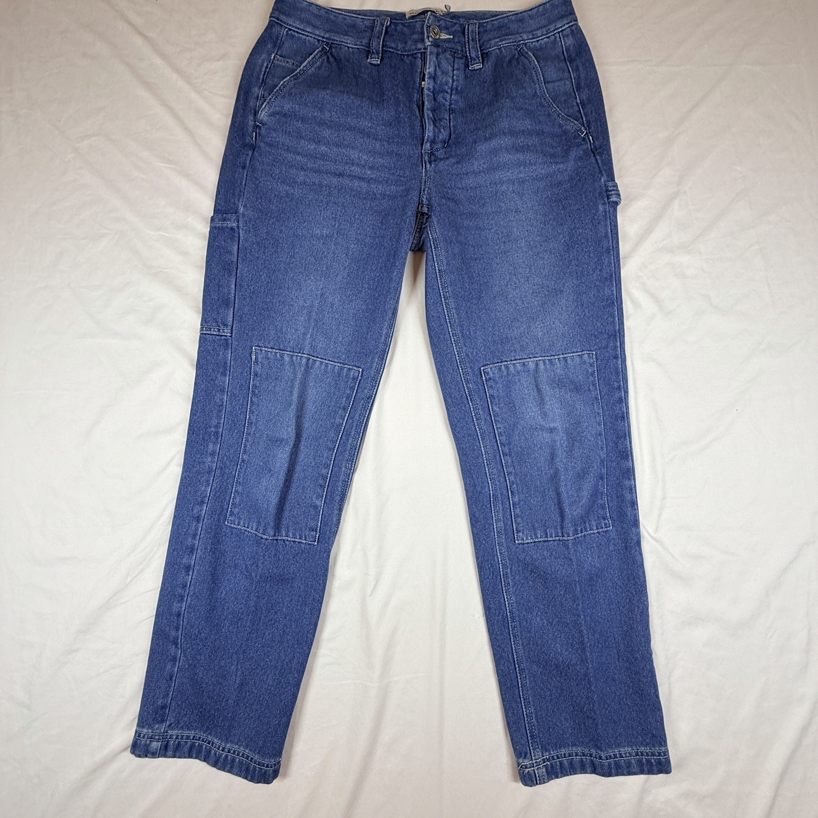 LL Bean Women’s Signature Super Soft High Rise Strt Leg Carpenter 8 Button Fly