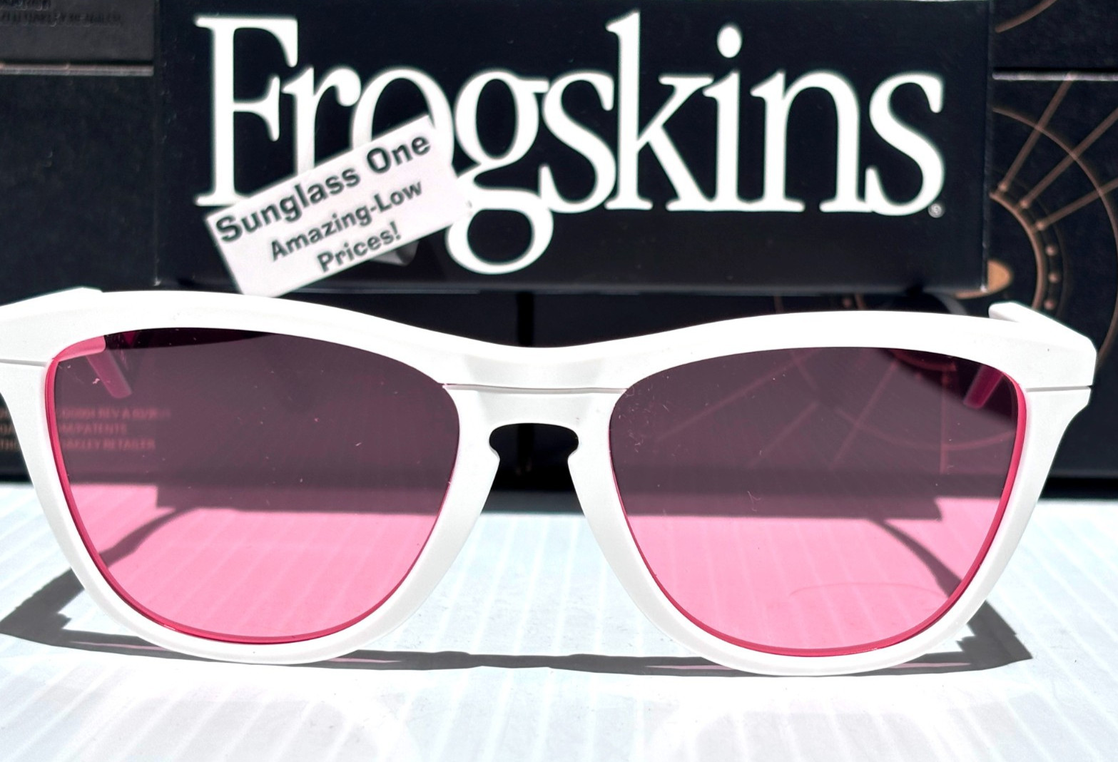 Oakley FROGSKINS HYBRID Matte White GALAXY HD Pink Lens Sunglass 9289-08