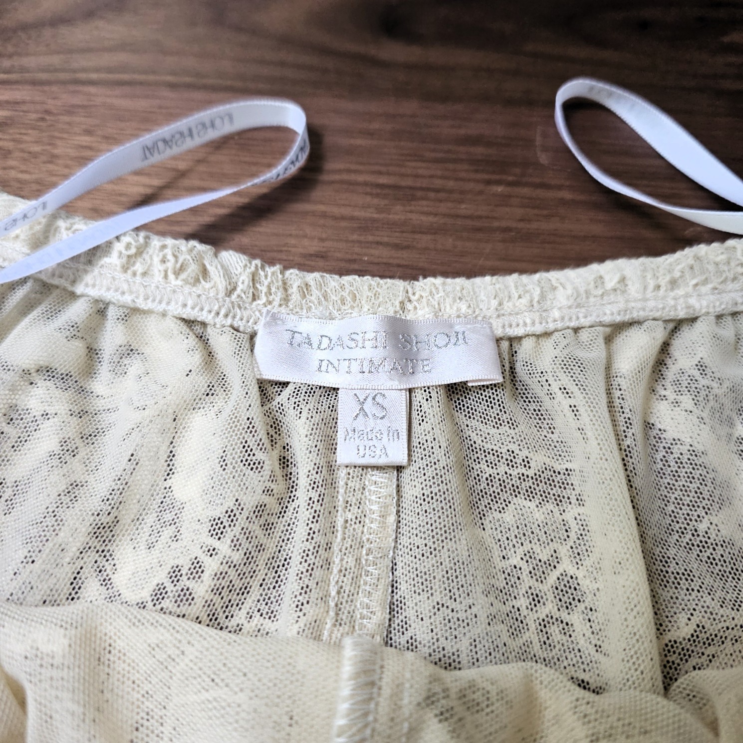 Tadashi Shoji Intimate Lace Cami Tap Shorts Pajama Set Ivory Bridal Sz XS
