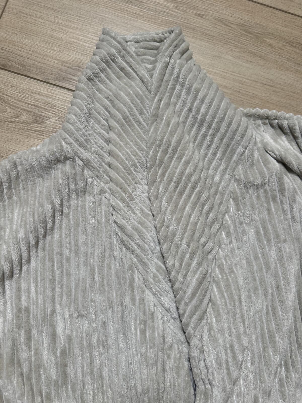 Anari Cream Ribbed Long Coat One Size Fits Most