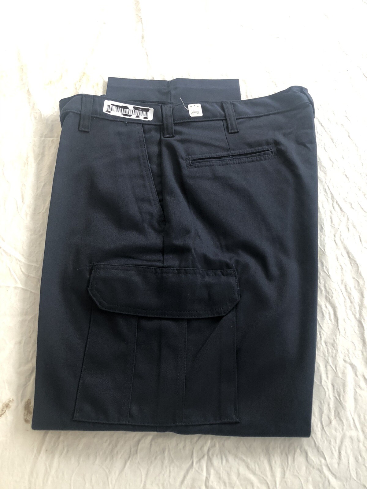 Lot 2 Cintas Comfort Flex Navy Blue Cargo Work Pants 32×32 #270-20 Relaxed Fit