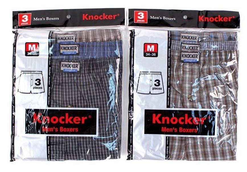 Men Knocker Boxer Trunk 3 6 12 Pack Lot Plaid Shorts Checkered Underwear Briefs