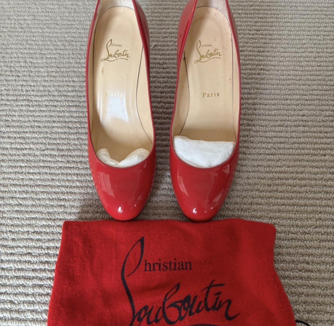 Christian Louboutin Simple Pump, Red, 85mm. 39.5