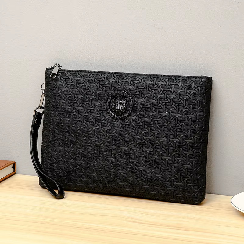 Fashion Business Men Day Clutch Durable Soft PU Leather Money Handbag Casual Mal