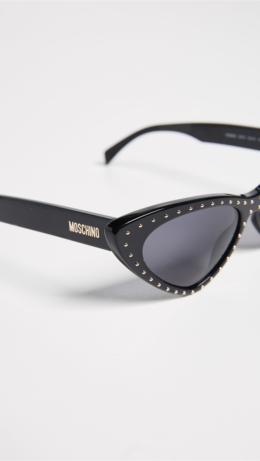 Moschino Women’s Pointed Cat Eye Sunglasses, Black/Grey Blue, One Size