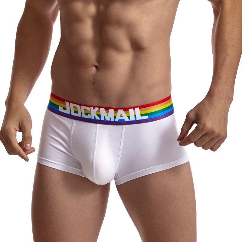 JOCKMAIL Men’s Sexy Underwear Rainbow Breathable Thin Low rise Boxer Briefs