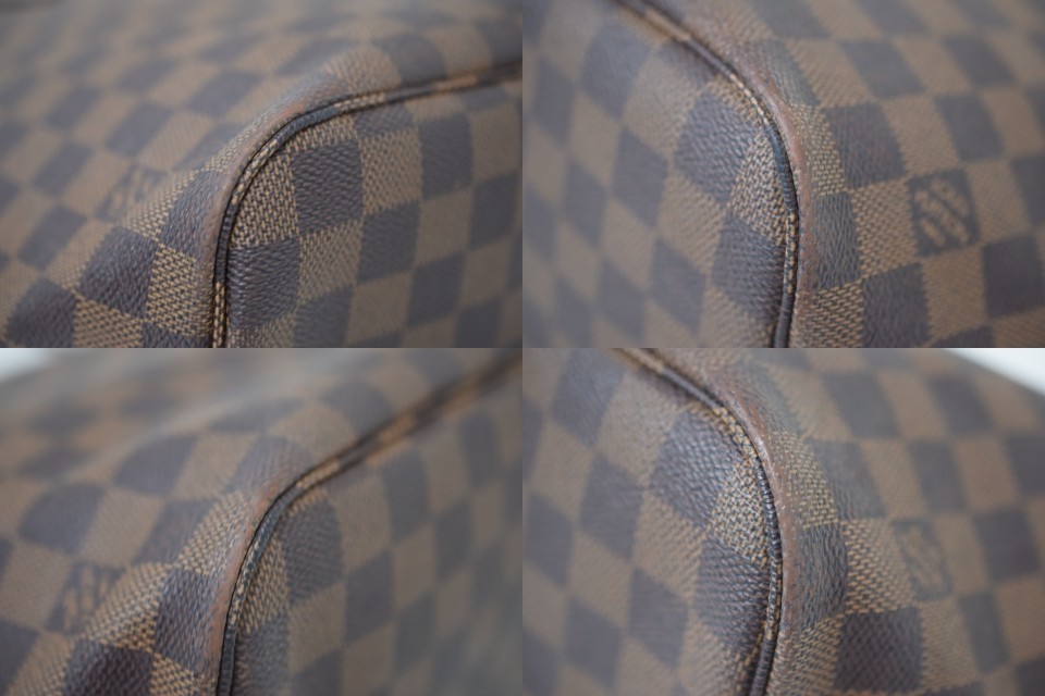 Auth Louis Vuitton Neverfull MM Tote Bag Damier Ebene Canvas N51105 LV 53736