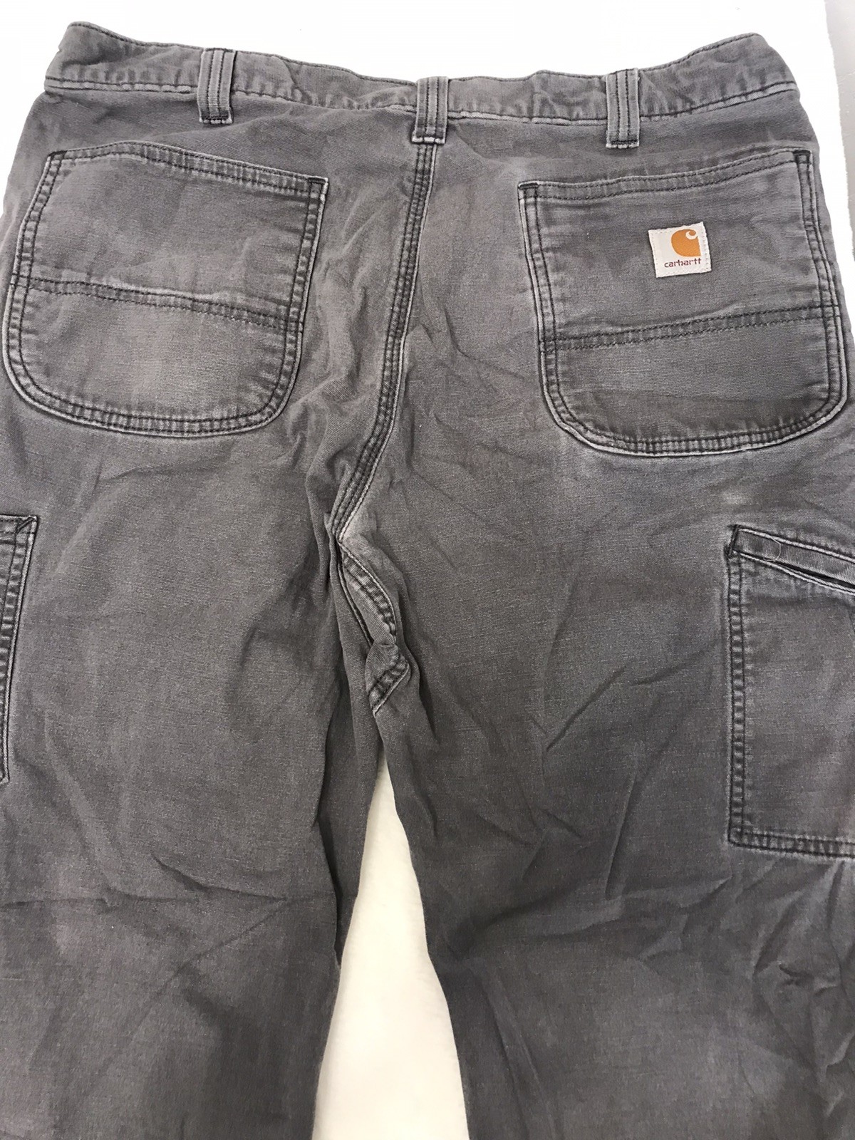 Carhartt RELAXED STRAIGHT RIGBY DOUBLE-FRONT DUNGAREE Gravel Gray Mens 36×30