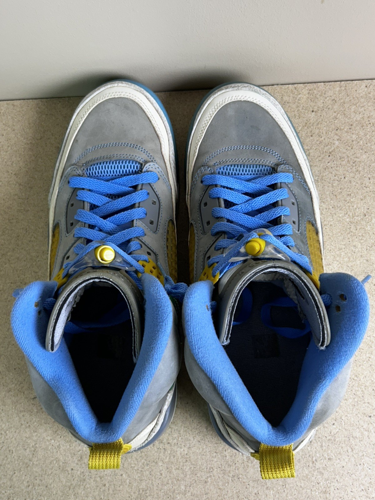 Jordan Spizike Stealth 2013 Size 11 Athletic Sneakers Shoes Blue & Gray