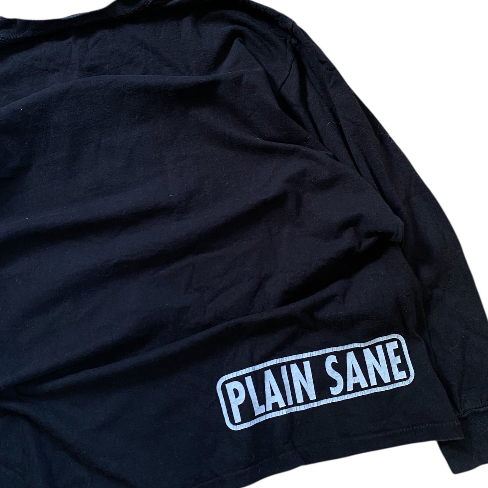 Vintage 90s Plain Sane Made in USA Longsleeve T Shirt Oneita Tag XL Single Stitc