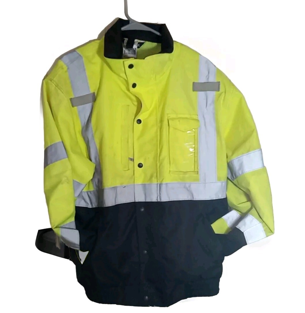 Ergodyne HI VISIBILITY REFLECTIVE ROAD WORK SAFETY JACKET Sz L MISSING LINER