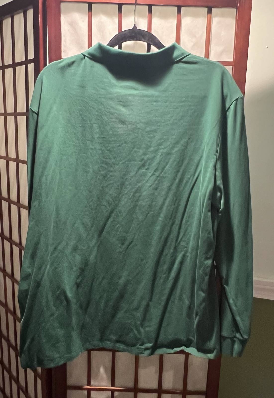Coofandy Men’s Long Sleeve Polo Shirt XL Green Color