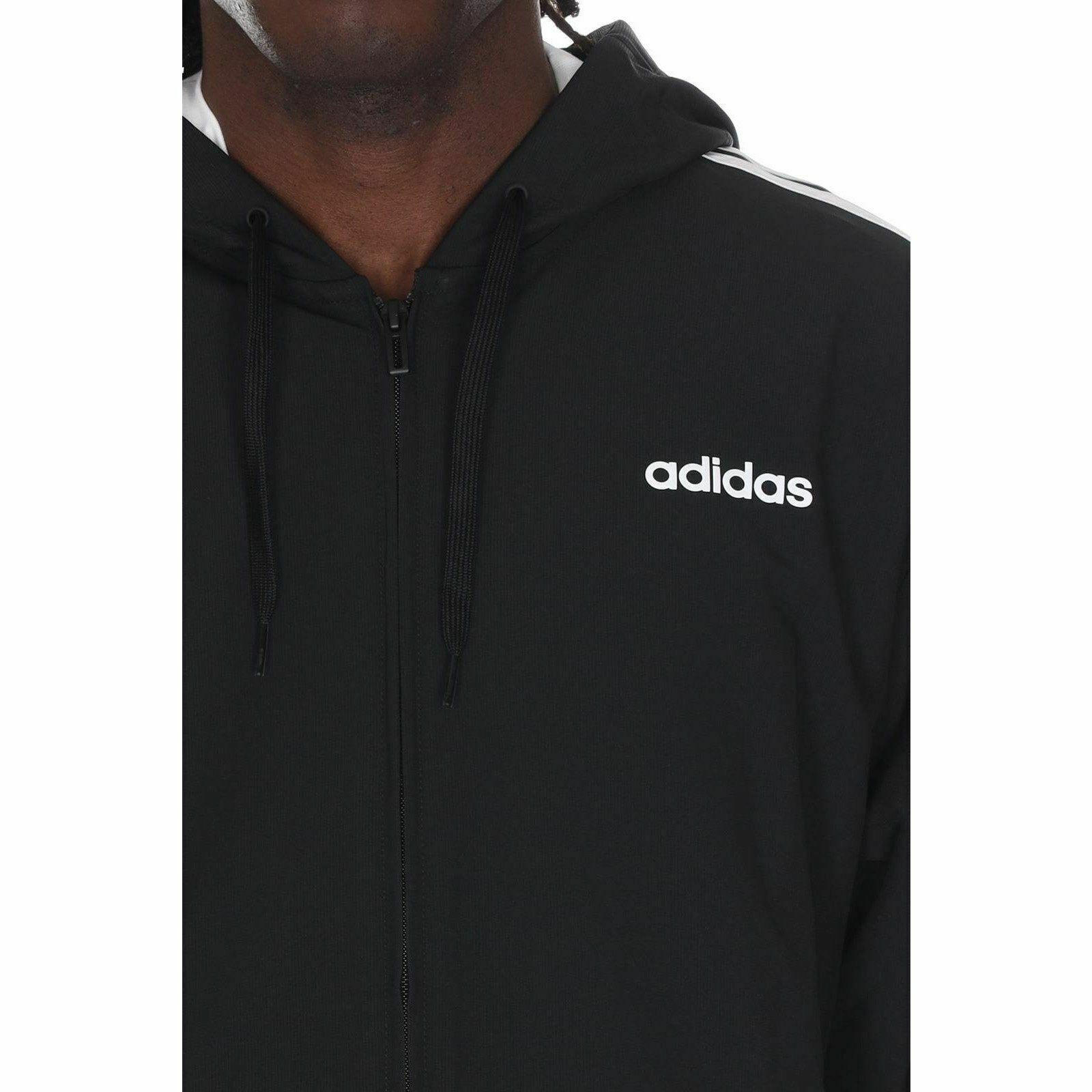 [DQ3066] Mens Adidas Essentials 3-Stripes Woven Windbreaker