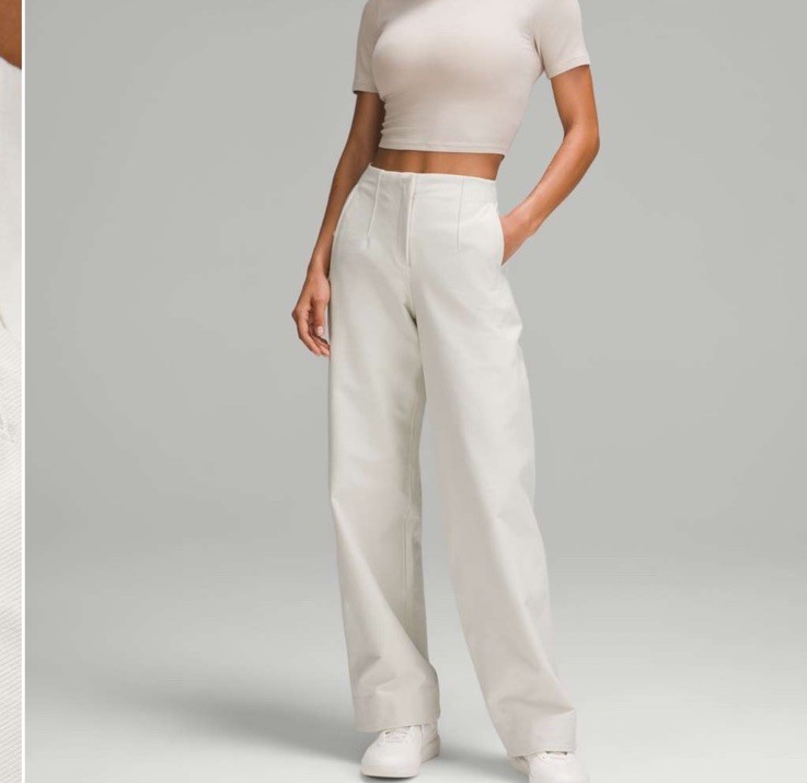 Lululemon Utilitech Relaxed-Fit Mid-Rise Trouser Women Size 10 In Bone Nulu